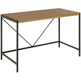MID.YOU Schreibtisch Schwarz, Eiche, Metall, Holzwerkstoff, rechteckig, eckig, 60x75x120 cm, FSC Mix, Arbeitszimmer, Schreibtische, Bürotische