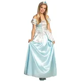 Boland - Kostüm für Erwachsene Prinzessin Maribel, Hellblau, Silber und Weiß, Kostümset für, Krone und Kleid, ideal für Mottoparty, Karneval, Kostümfest - 44-46