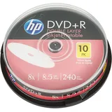 HP DVD+R DL Rohlinge bedruckbar, 10er Spindel DVD+R 8,5 GB