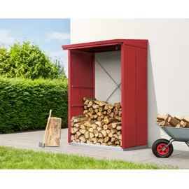 Hörmann Kaminholzregal Elegant-V Typ 1 Metall 123 x 103 x 198 cm Purpurrot