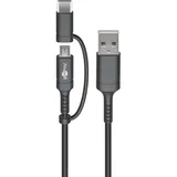 goobay USB-A auf Micro USB 1,0 m Schwarz