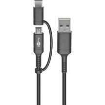 goobay USB-A auf Micro USB 1,0 m Schwarz