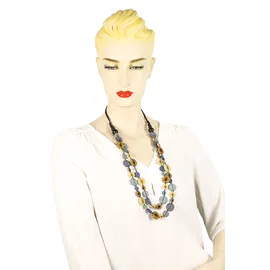 COLLEZIONE ALESSANDRO Lange Kette Hilda Blau / Holz