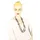 COLLEZIONE ALESSANDRO Lange Kette Hilda Blau / Holz