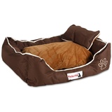 Home4Living Hundekorb Hundebett Hundekörbchen102x82x25cm coffee brown, herausnehmbares Kissen braun