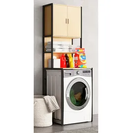 VCM Waschmaschinenschrank Edino 64 x 189 x 48 cm Honig-Eiche