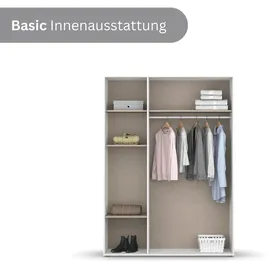 Rauch Wäscheschrank VOYAGER 140 x 194 x 53 cm Grau