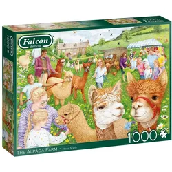 Jumbo Spiele Puzzle Jumbo 11374 - Falcon, Anne Searle, The Alpaca Farm, Puzzle, 1000 Teile, Puzzleteile