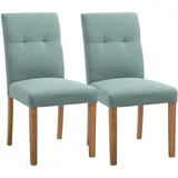 Homcom Esszimmerstühle Polyester,, Grün 50 x 62 x 96 cm