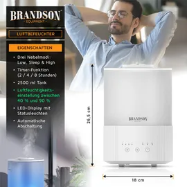 Brandson Aroma-Diffuser 2,5 L weiß