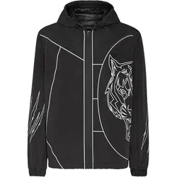 PLEIN SPORT Herren Schlupfjacke TIGER COURT, Schwarz, XL