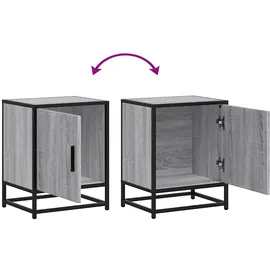 vidaXL Nachttisch Grau Sonoma 40x31x50 cm Holzwerkstoff und Metall