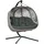 Outsunny Hängesessel oval Sand / Schwarz  2-Sitzer mit Gestell 