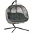 Outsunny Hängesessel oval Sand / Schwarz  2-Sitzer mit Gestell