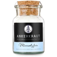 Ankerkraut Meersalz fein, reines Salz zum kochen und würzen, 170g im Korkenglas