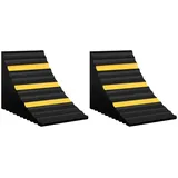 vidaXL Unterlegkeil 2 Stk. 29 x 16 x 19 cm Gummi