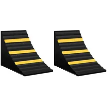 vidaXL Unterlegkeil 2 Stk. 29 x 16 x 19 cm Gummi