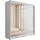 altdecor Schiebetürenschrank VESLI 200 x 215 x 61 cm Weiß