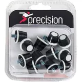 Precision - Fußballschuh-Stollen aus Nylon, Set RD325 (Einheitsgröße) (Schwarz/Weiß) - Schwarz - Einheitsgröße