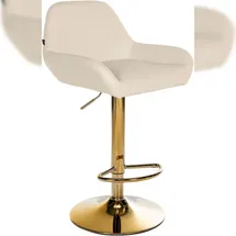 CLP Barhocker Braga Gold Kunstleder creme