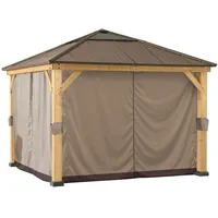 Sunjoy Vorhang für Zedernholz Gazebo 273cm x 273cm