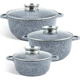 Edenberg EB-8020 6-teiliges Kochtopfset - Grau