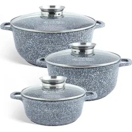 Edenberg EB-8020 6-teiliges Kochtopfset - Grau
