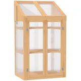Outsunny Frühbeet Holz, 50x120x70 cm, Gartenzubehör, Gartenpflege