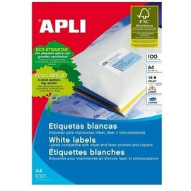 APLI 707638 - Pack 100 weiβe Etiketten für Drucker 99.1X139