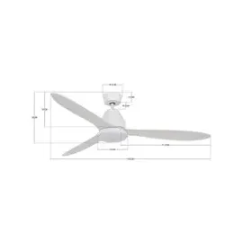 LUCCI AIR Whitehaven 142 cm Deckenventilator Weiß