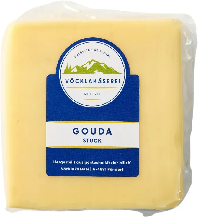 1kg Gouda - Traditionell hergestellter Schnittkäse mit mild-aromatischem Geschmack