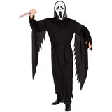 dressforfun Kostüm Herrenkostüm Schrei Halloween, Ganzkörperkostüm schwarz M | M