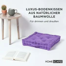Homescapes Bodenkissen 50 x 50 cm Lila