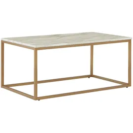 Beliani Couchtisch Gold, Beige, Holzwerkstoff, 100x45x60 cm, Wohnzimmer, Wohnzimmertische, Couchtische