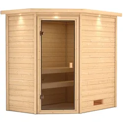 Karibu Woodfeeling Sauna Svea Inkl. Dachkranz