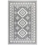 ELLE DECORATION "Dynamic, Wendeteppich", Silber, B:120cm H:5mm L:170cm, Polypropylen, Teppiche, Teppich, Flachgewebe, In-& Outdoor, Modern, wendbar, Balkon, Wohnzimmer, Außen