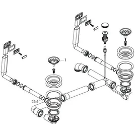 Hansgrohe Ab-/Überlaufgarnitur 43932800 Edelstahl