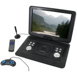 Soundmaster PDB1600SW tragbarer DVD-Player mit DVB-T2 HD-Tuner und 15.4` TFT Bildschirm inkl. 300 Spielen