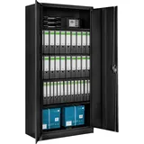 Tectake Aktenschrank 180 x 90 x 40 cm schwarz