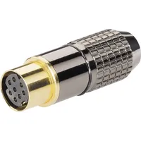 BKL Electronic 0204118 Miniatur-DIN-Rundsteckverbinder Buchse, gerade Polzahl: 8 Schwarz