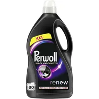 Perwoll Renew Black Waschmittel (80 Waschladungen), Feinwaschmittel reinigt sanft und erneuert dunkle Farben und Fasern, für alle dunklen Textilien, mit Dreifach-Renew-Technologie