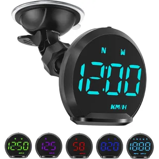 OEM Gps-tachometer, Head-up-display Mit Gps-tachometer, Kompass, Echtzeitdaten-hud-bildschirm Und Saugnapfhalterung (universell Für Alle Autos)