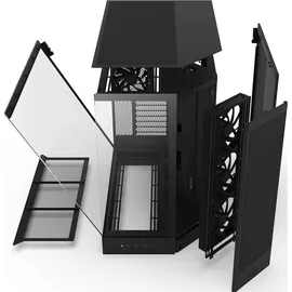 NZXT H9 Flow (2025) All Black Midi Tower ATX Gaming Gehäuse schwarz mit Glasfenster