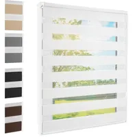 Foxx Doppelrollo Klemmfix Standardmaß - Farbe: Weiß, Breite cm