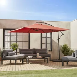 sweeek Sonnenschirm 300 x 300 cm Terrakotta