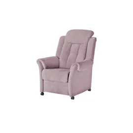 Polstermöbel Oelsa Fernsehsessel Andorra Mikrofaser 87 x 108 x 110 cm Rosa/Pink mit Rollen