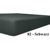 Kneer Spannbettlaken Q93 Exclusive-Stretch 120 x 200 - 130 x 220 cm schwarz