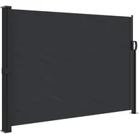 vidaXL Aluminium Seitenmarkise 140 x 500 cm Schwarz