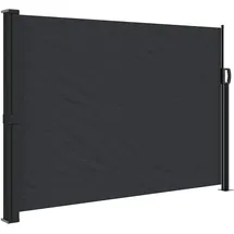 vidaXL Aluminium Seitenmarkise 140 x 500 cm Schwarz