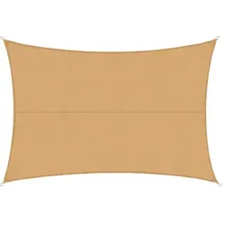 KARAT Sonnensegel Wasserabweisend / Rechteckig / Sand / 5 x 7 m